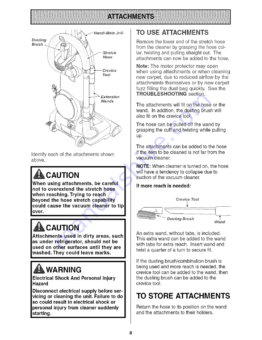 Kenmore 116.36822 Owner'S Manual Download Page 8