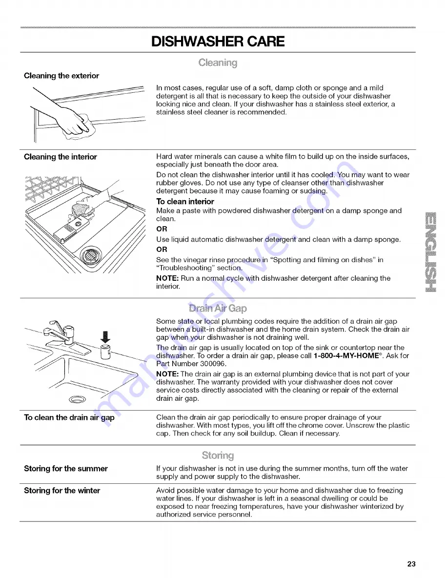 Kenmore 1317 - Pro 24 in. Dishwasher Use And Care Manual Download Page 23