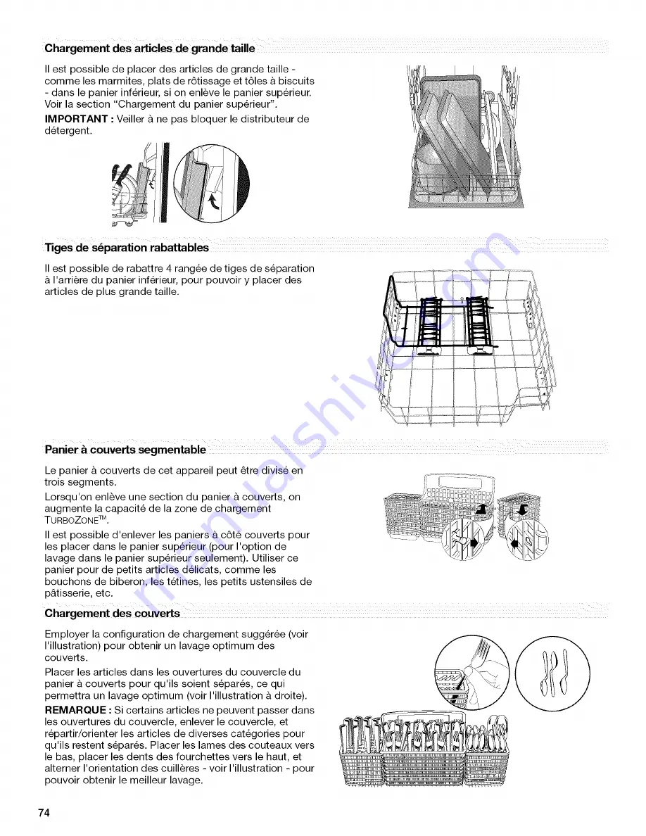 Kenmore 1317 - Pro 24 in. Dishwasher Use And Care Manual Download Page 74