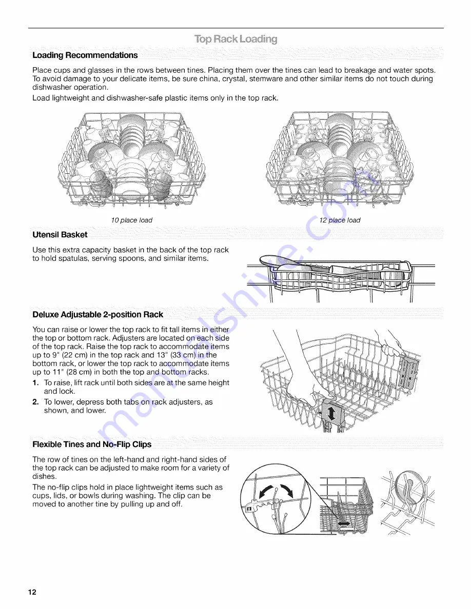 Kenmore 1320 - Elite 24 in. Dishwasher Скачать руководство пользователя страница 12