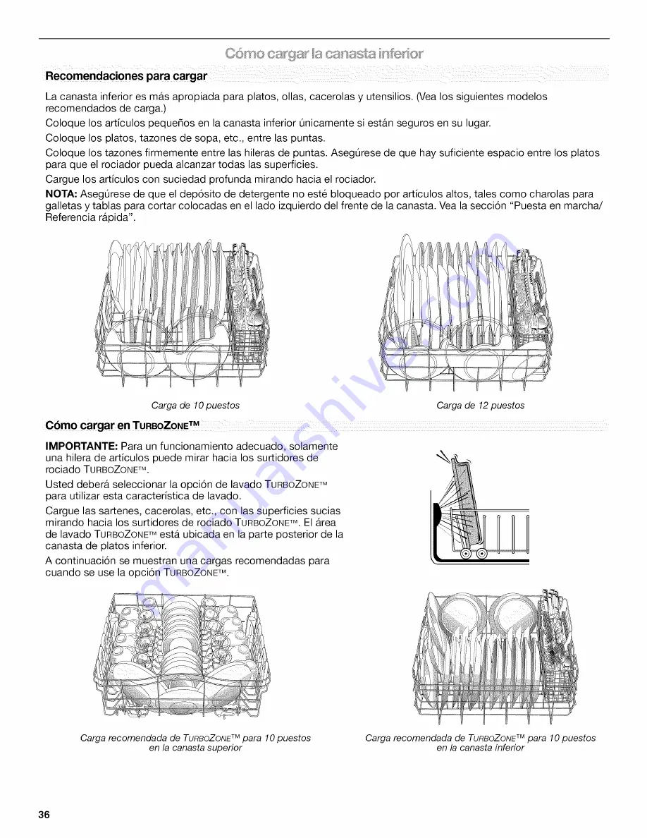 Kenmore 1320 - Elite 24 in. Dishwasher Скачать руководство пользователя страница 36