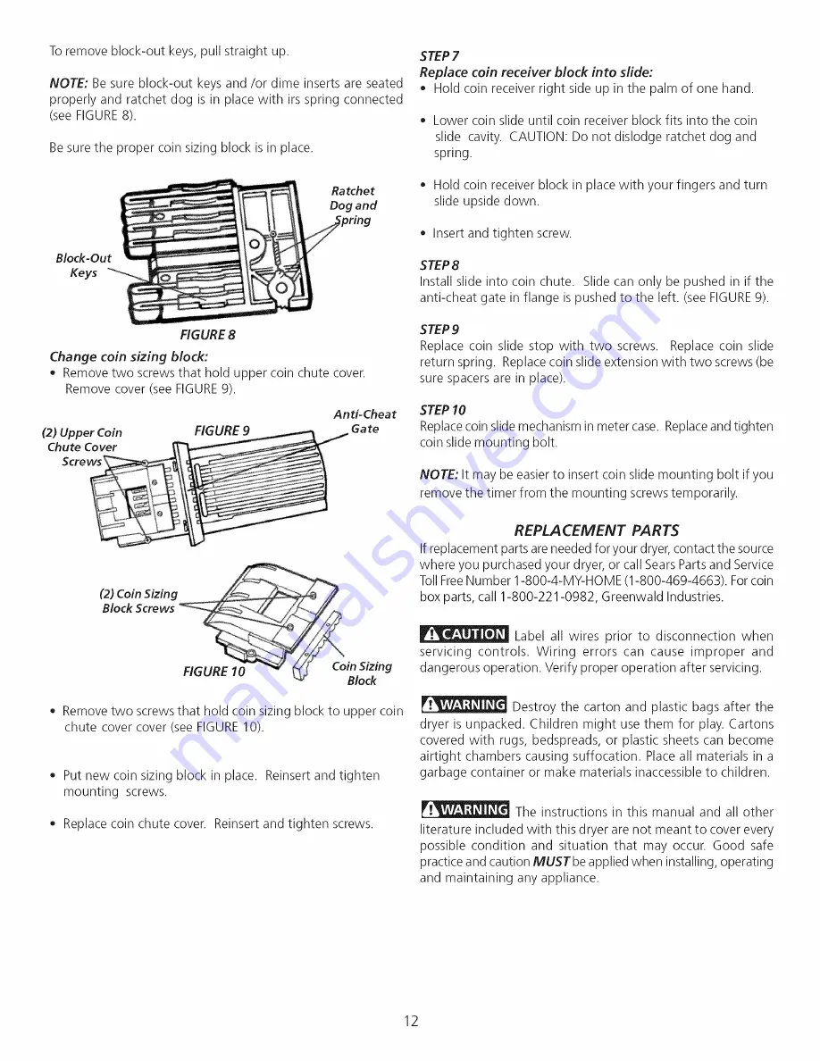 Kenmore 134313400 Скачать руководство пользователя страница 12