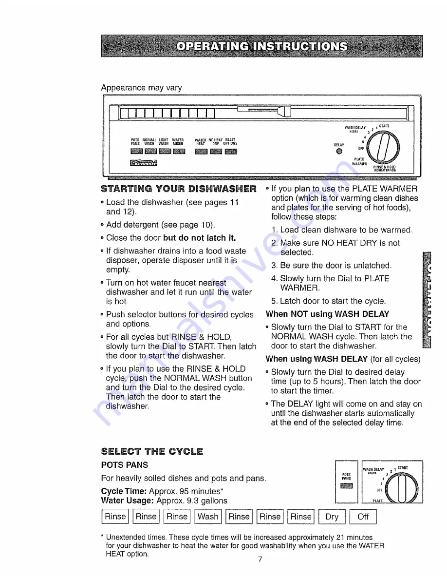 Kenmore 14471 Скачать руководство пользователя страница 7