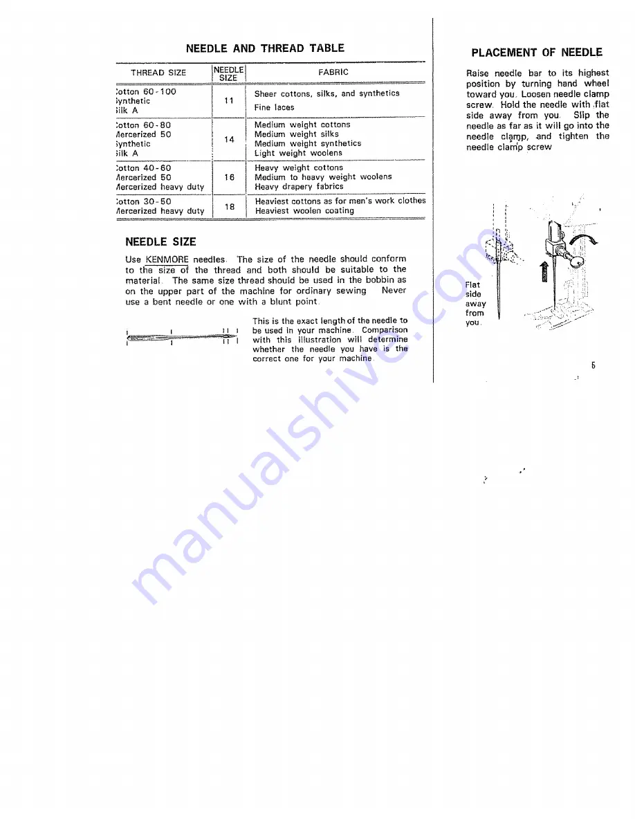 Kenmore 15/I649 Instructions Manual Download Page 5