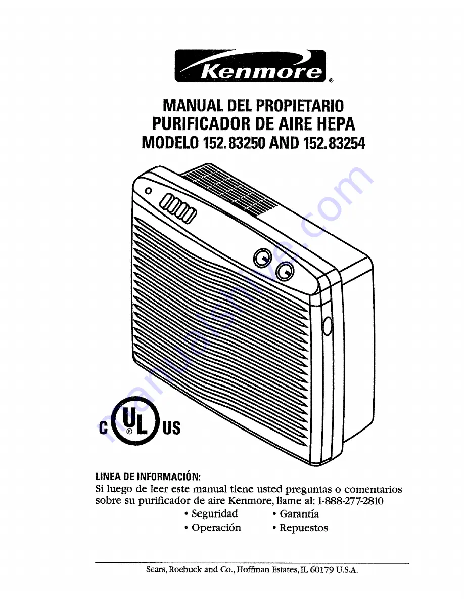 Kenmore 152.83250 Owner'S Manual Download Page 8