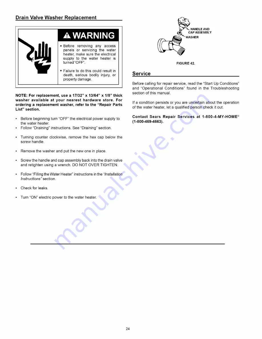 Kenmore 153.321344 Use & Care Manual Download Page 24