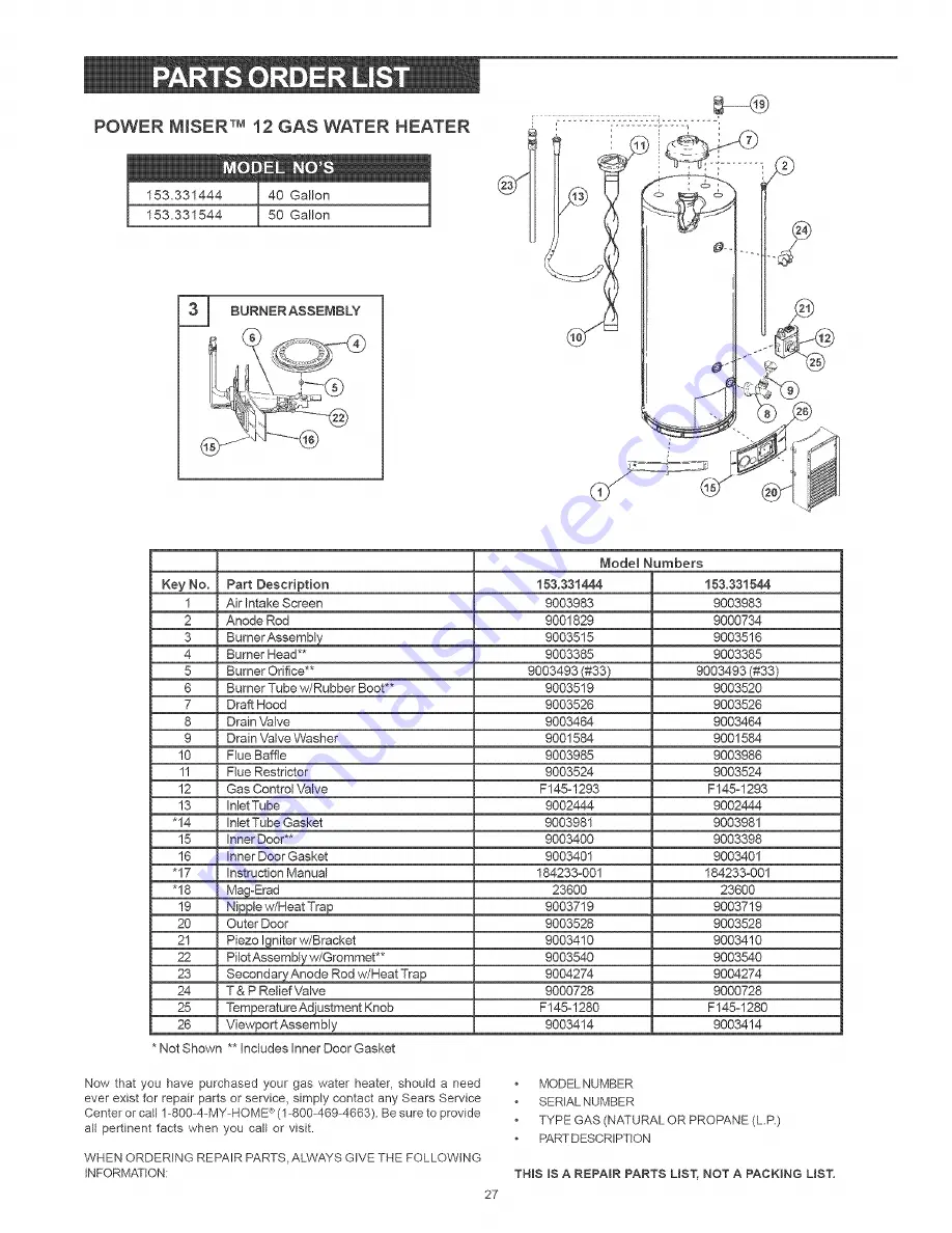 Kenmore 153.331444 Скачать руководство пользователя страница 27