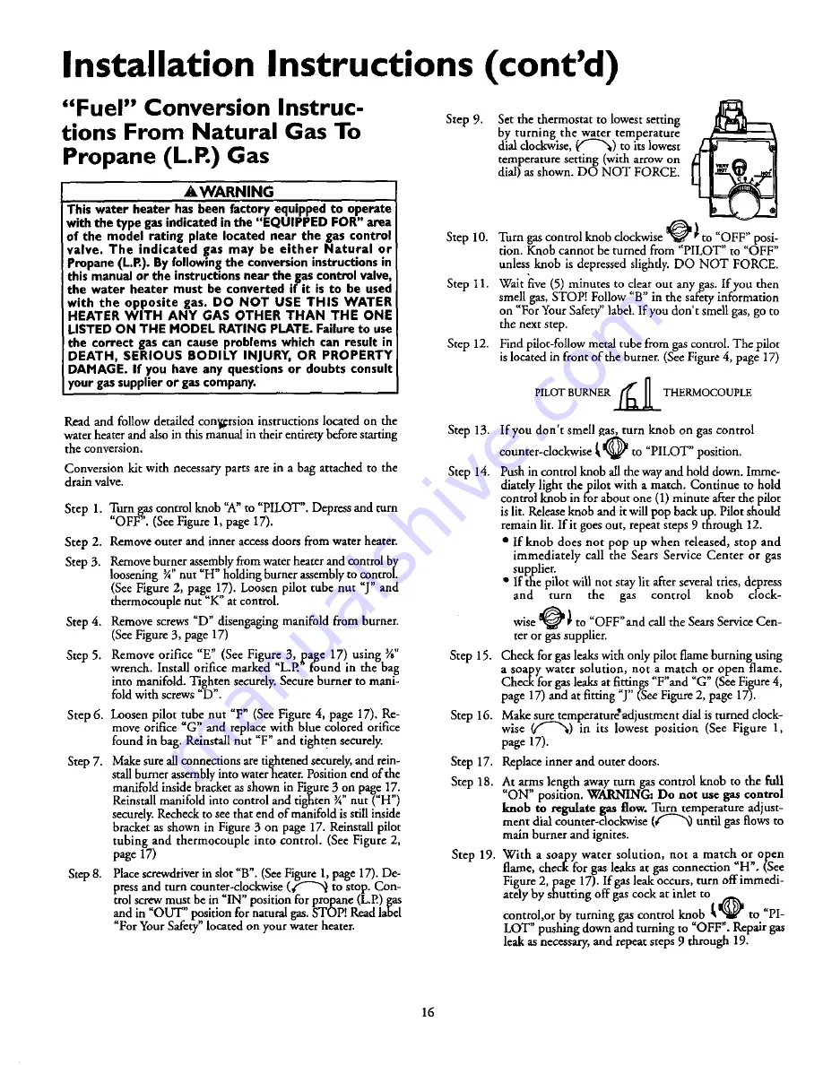 Kenmore 153.333932 Owner'S Manual Download Page 16