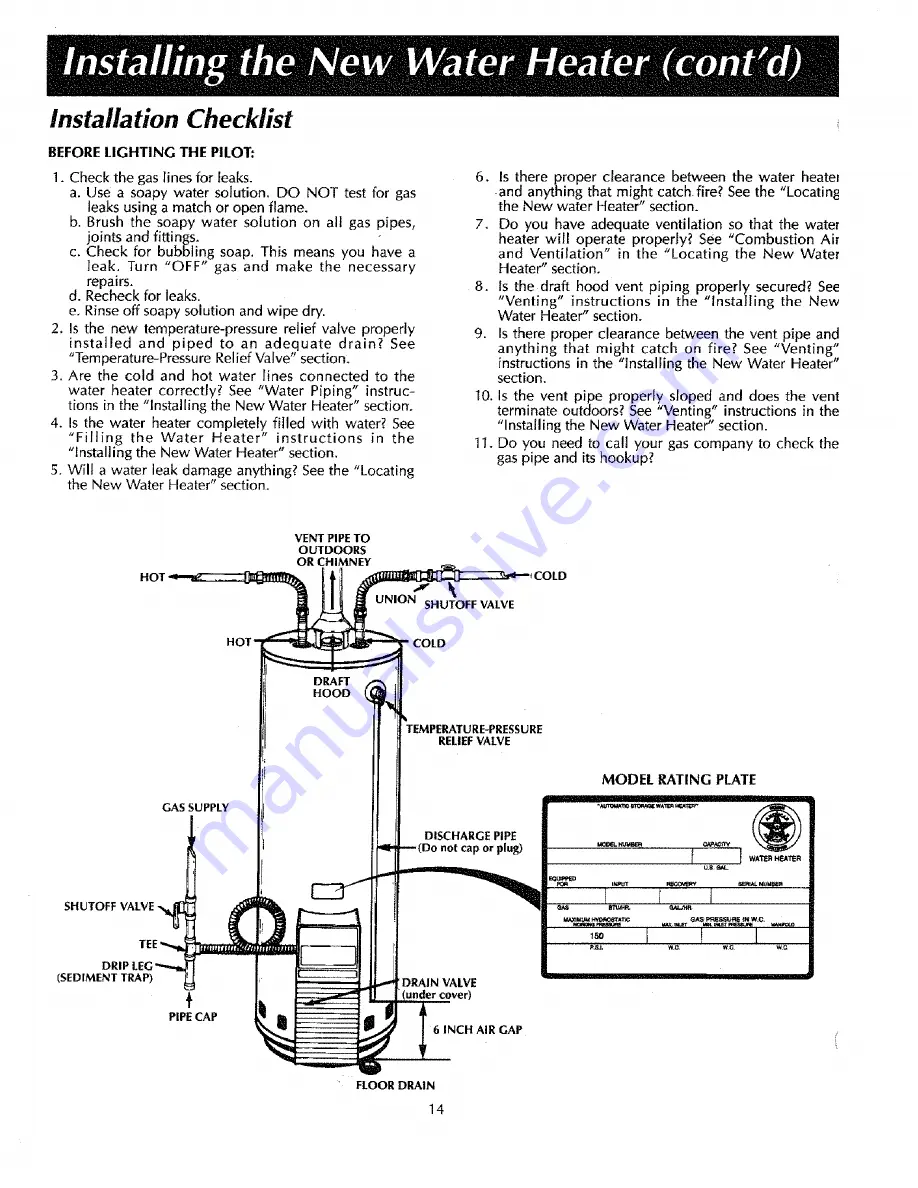 Kenmore 153.338400 Owner'S Manual Download Page 14