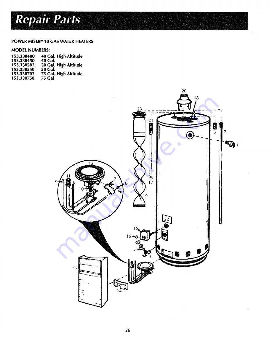 Kenmore 153.338400 Owner'S Manual Download Page 26