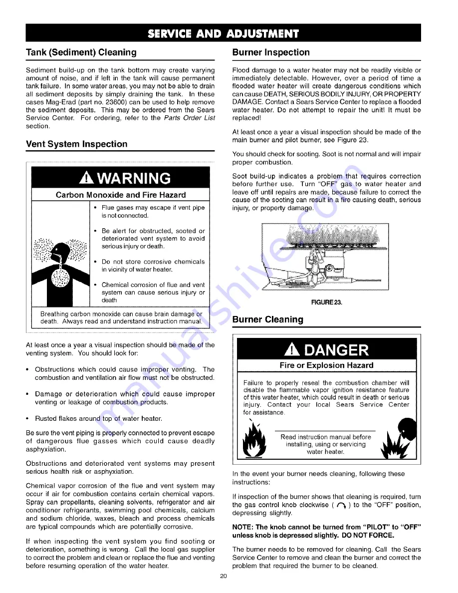 Kenmore 153 Owner'S Manual Download Page 20