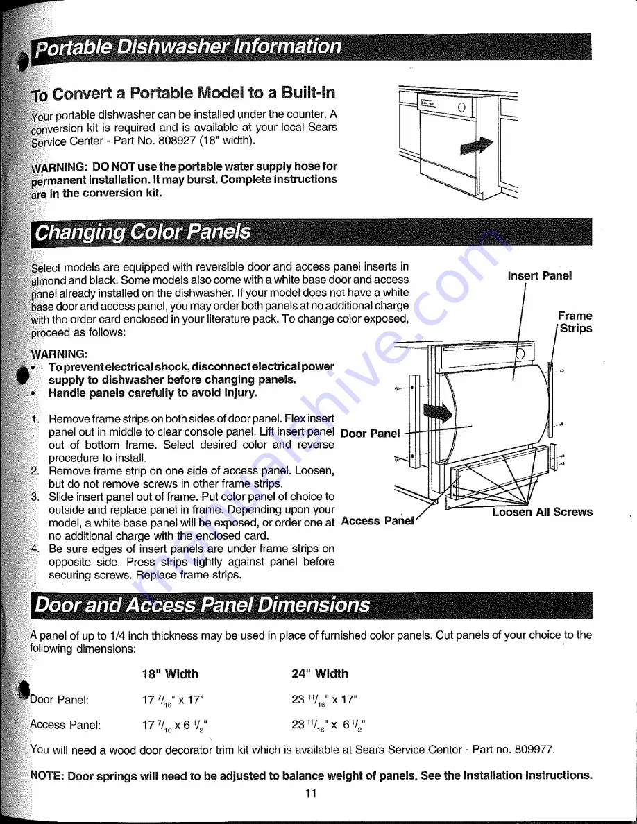 Kenmore 154092901B Guide Instructions Manual Download Page 11