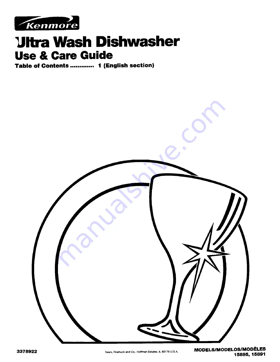 Kenmore 15891 Use & Care Manual Download Page 1