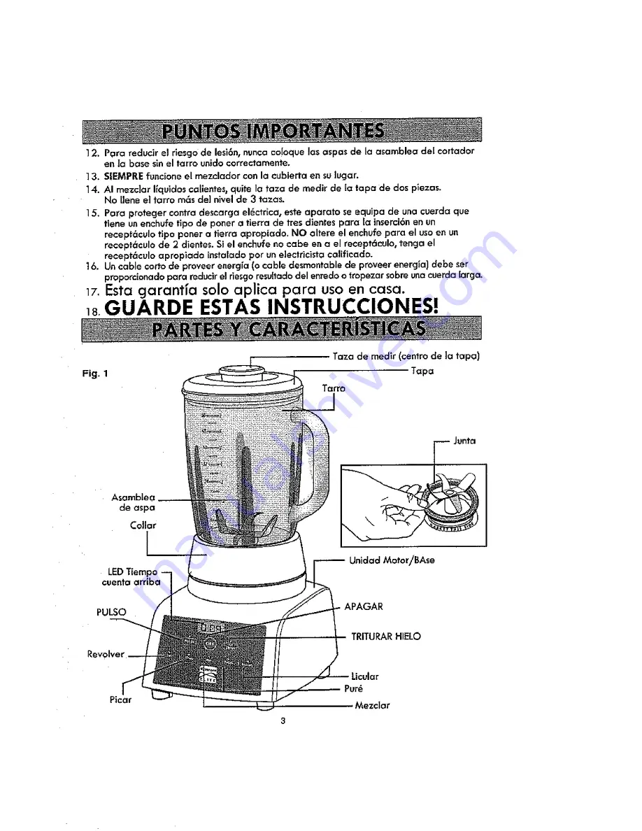 Kenmore 204101 - Elite 56 oz. Stand Blender Use And Care Manual Download Page 9