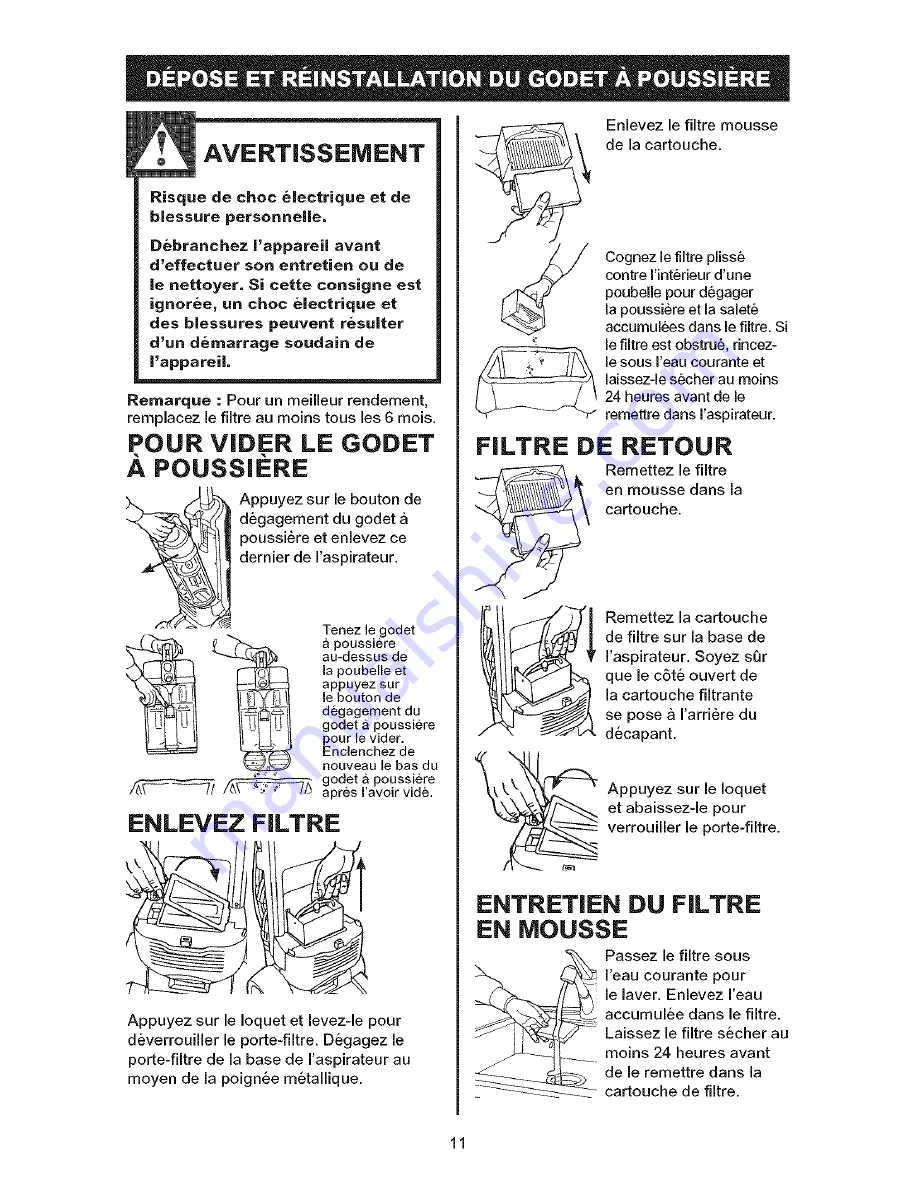 Kenmore 216.31705 Owner'S Manual Download Page 27