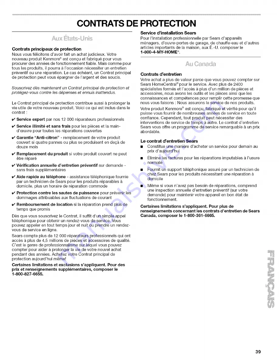 Kenmore 2217402A Use & Care Manual Download Page 39