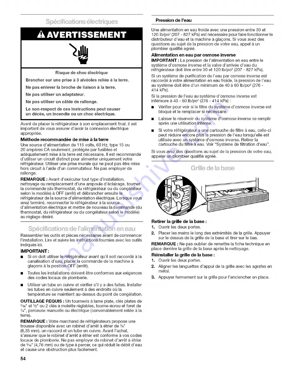 Kenmore 2305761A User Manual Download Page 54