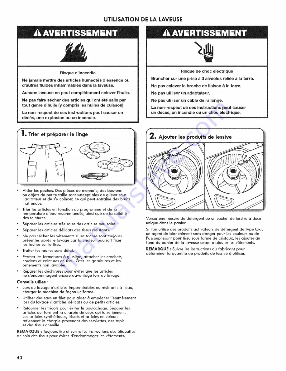 Kenmore 23102 Use & Care Manual Download Page 40