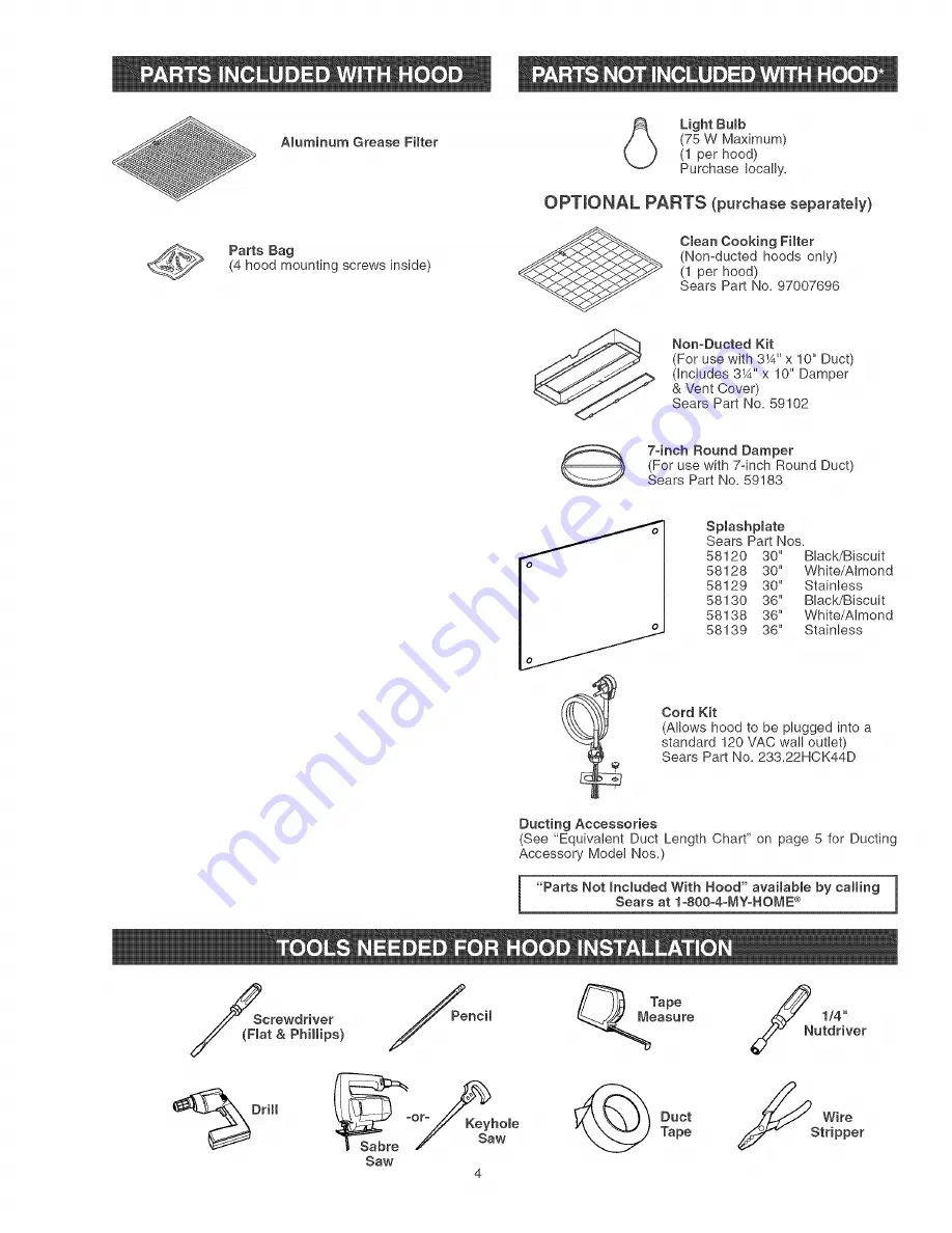 Kenmore 233.50941590 Use & Care Manual Download Page 4