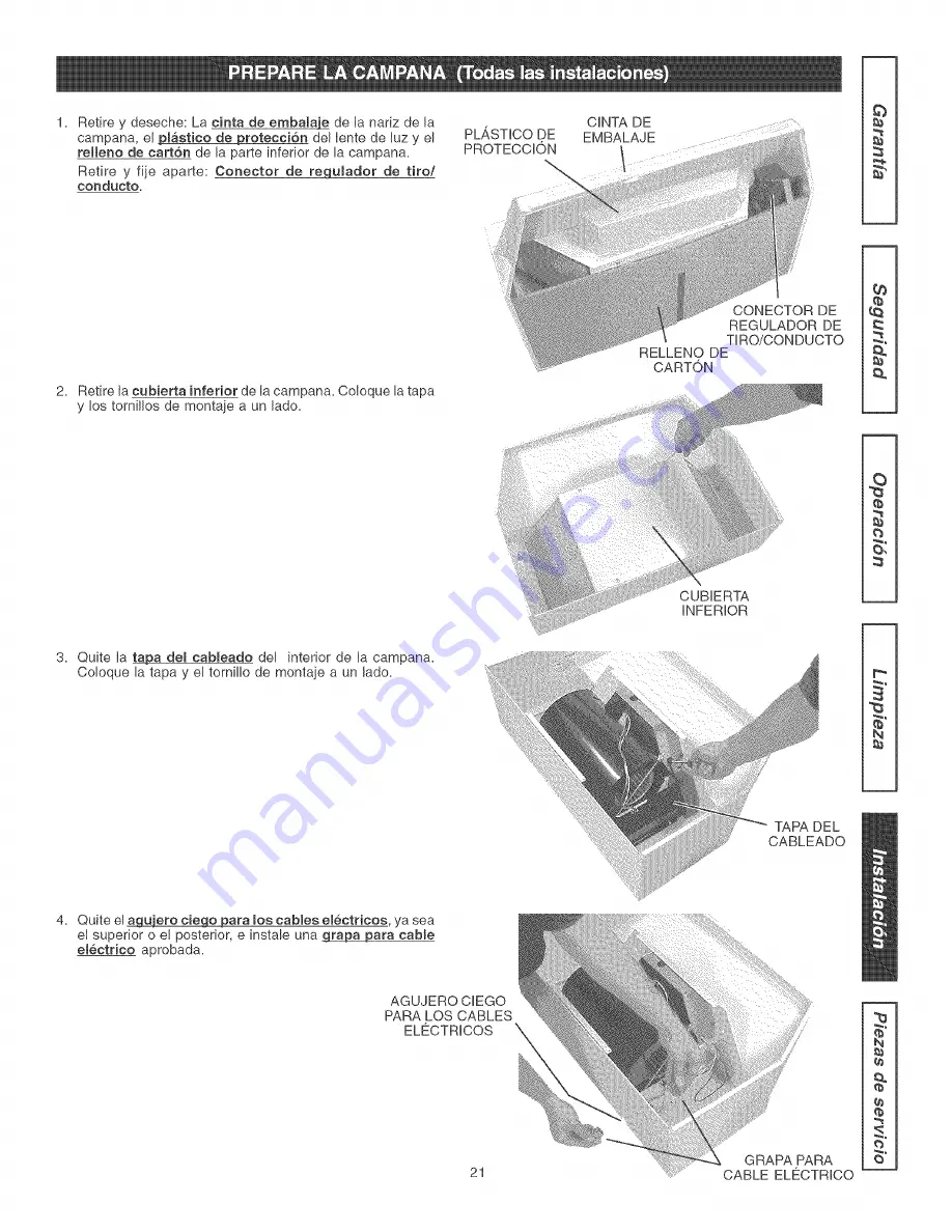 Kenmore 233.52340590 Use & Care Manual Download Page 21