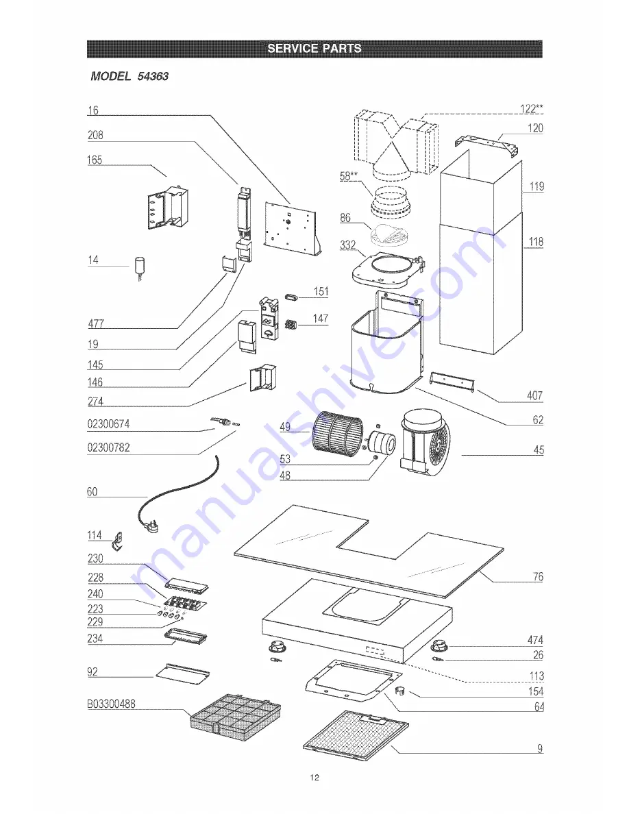 Kenmore 233.54363200 Use & Care / Installation Manual Download Page 12