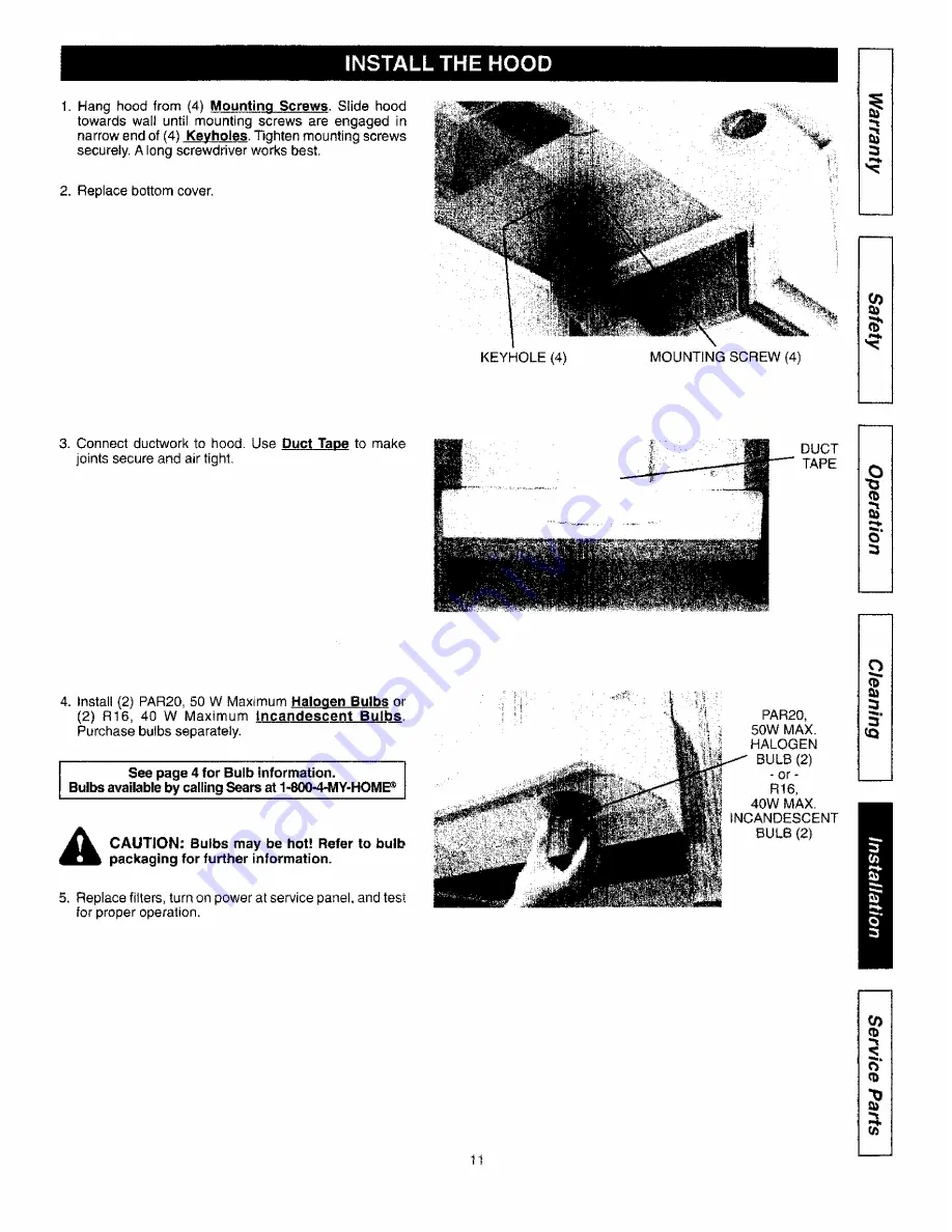 Kenmore 233.55012000 Use & Care Manual Download Page 11