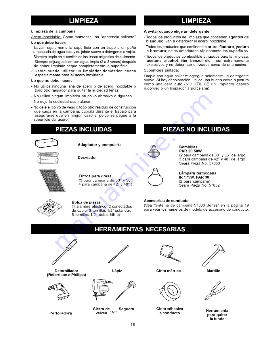 Kenmore 233.57800890 Use & Care / Installation Manual Download Page 18