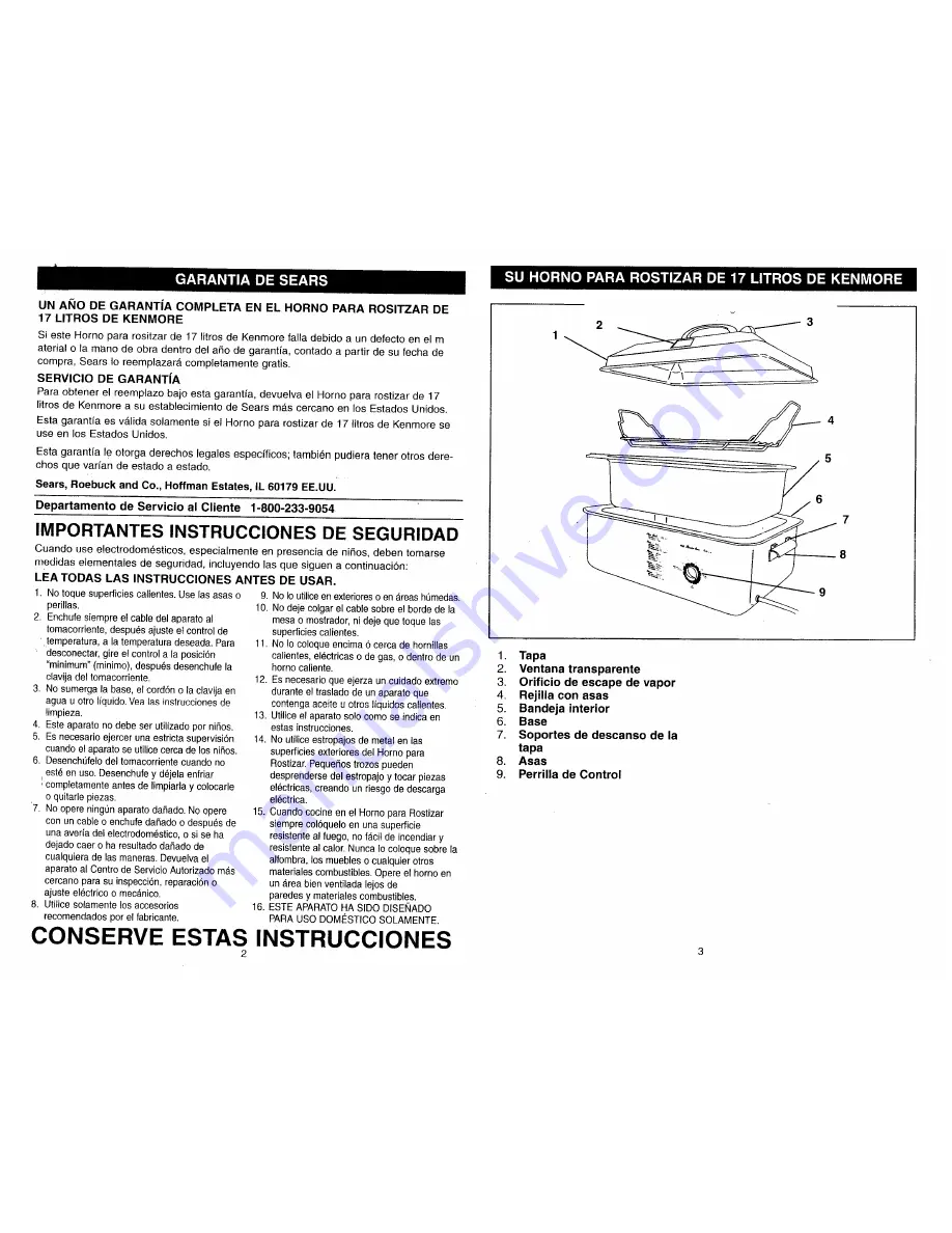 Kenmore 238.48238 Owner'S Manual Download Page 9