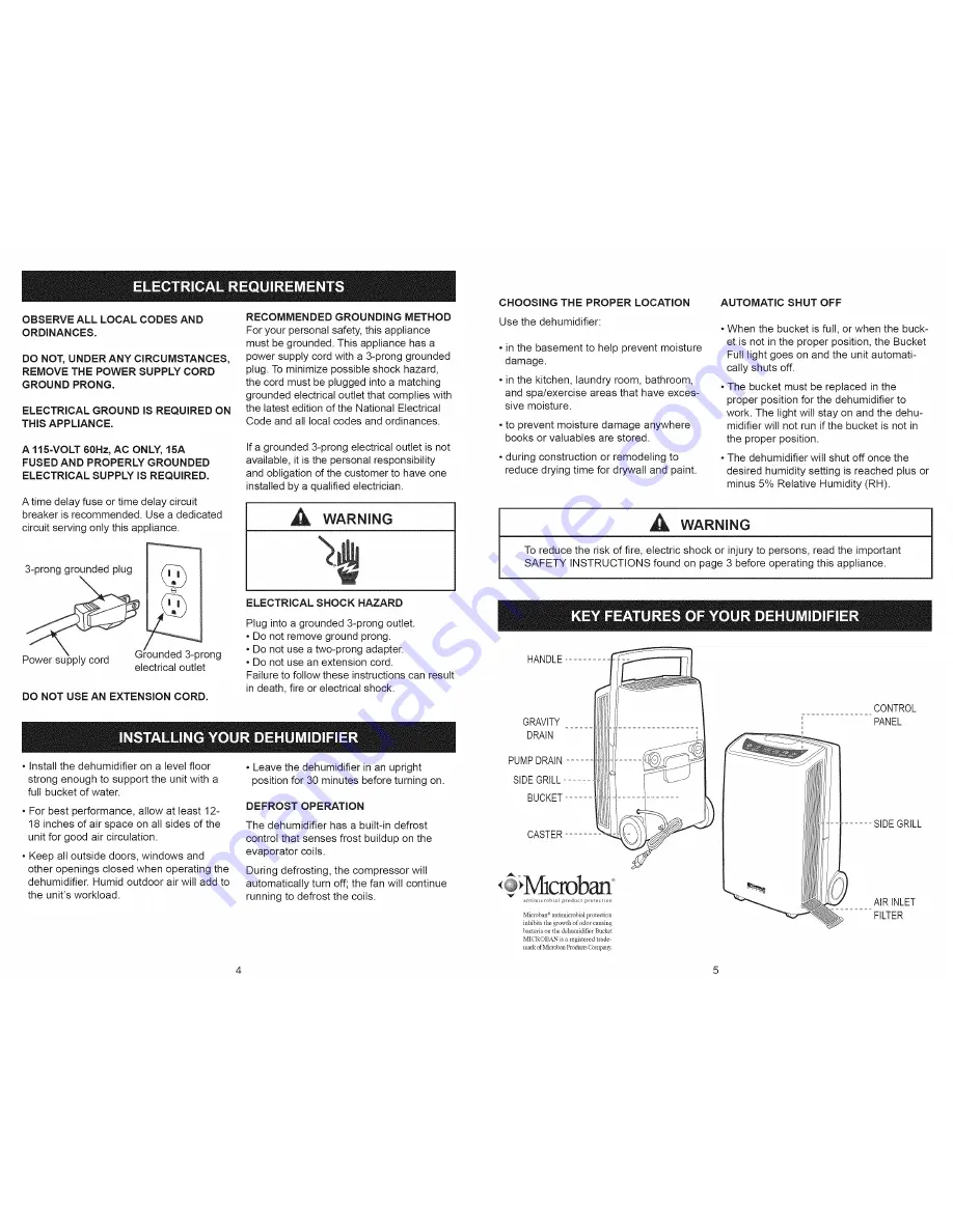 Kenmore 251.90701 Use And Care Manual Download Page 3