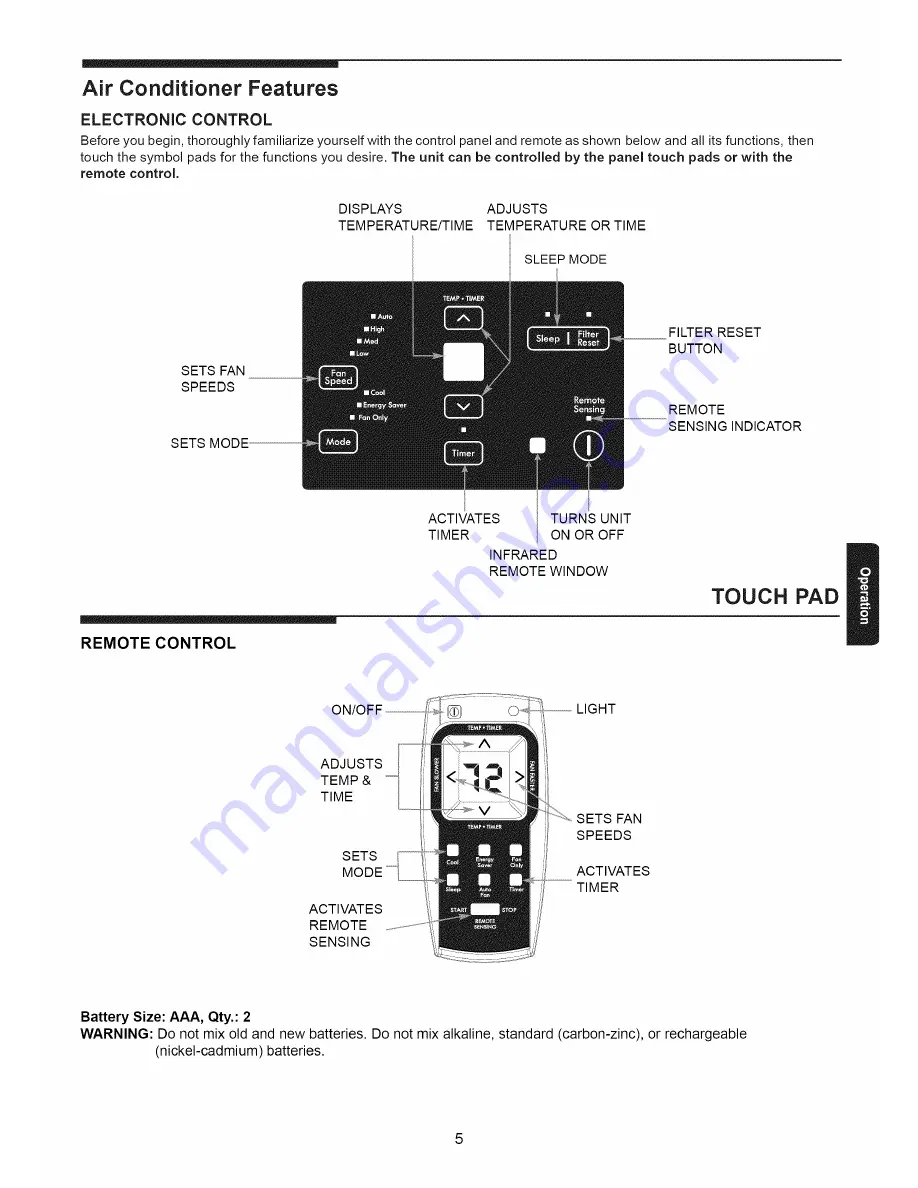 Kenmore 253.70085 Use & Care Manual Download Page 5