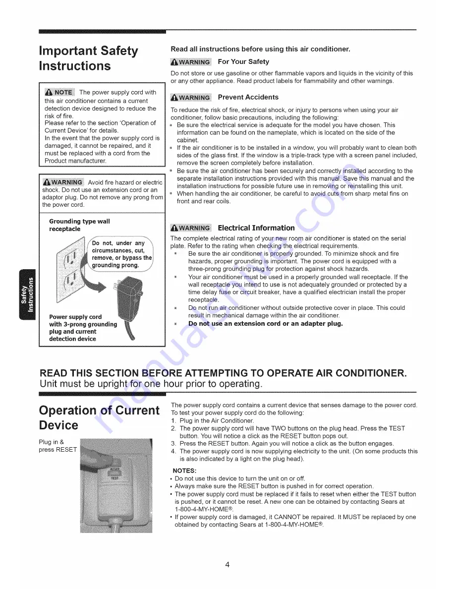 Kenmore 253.71063 Скачать руководство пользователя страница 4