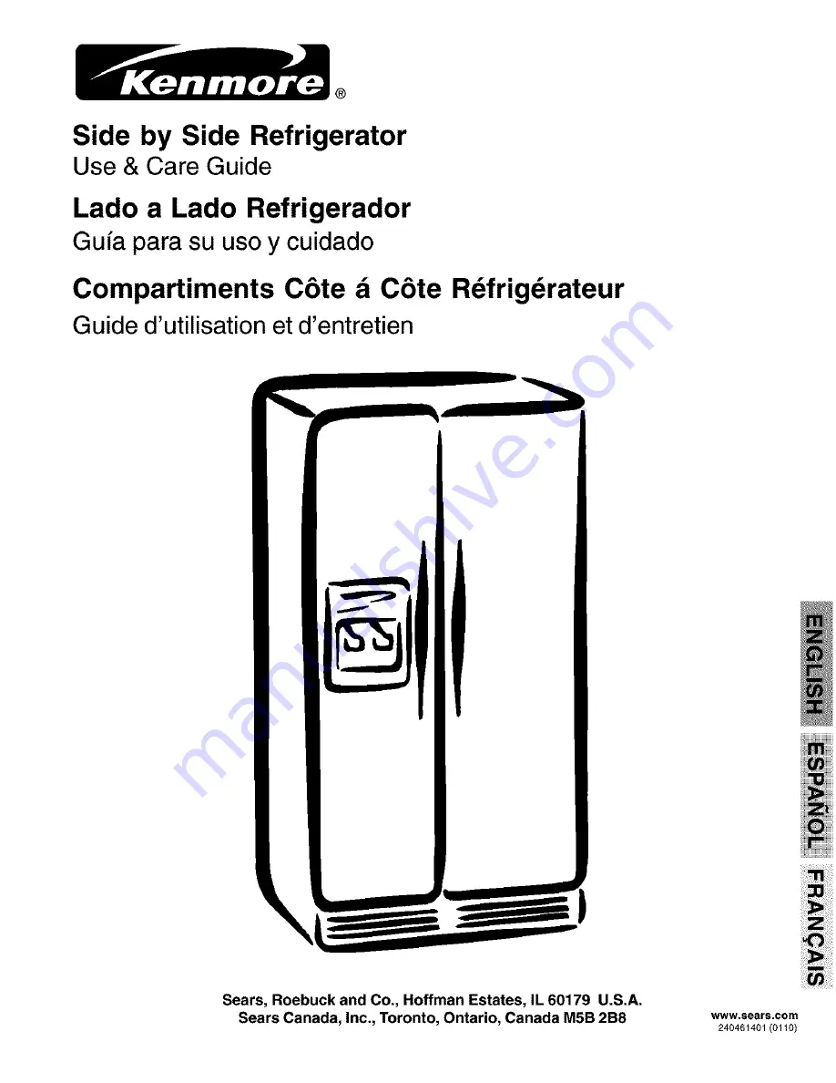 Kenmore 253 Series Use & Care Manual Download Page 1