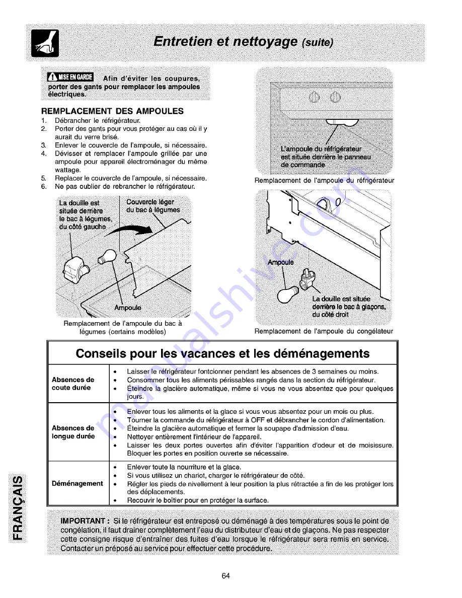 Kenmore 253 Series Use & Care Manual Download Page 64