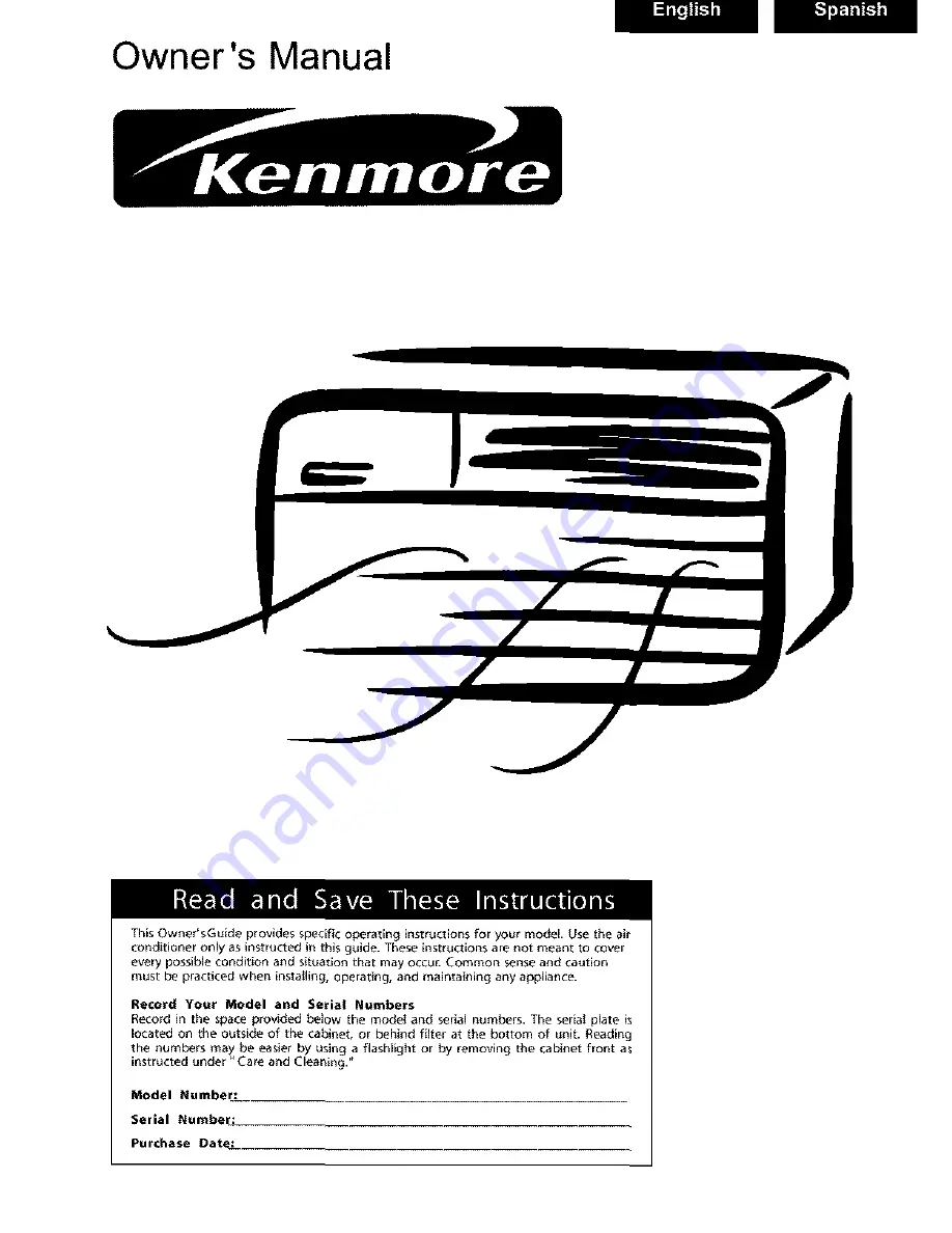 Kenmore 25374131402 Owner'S Manual Download Page 1