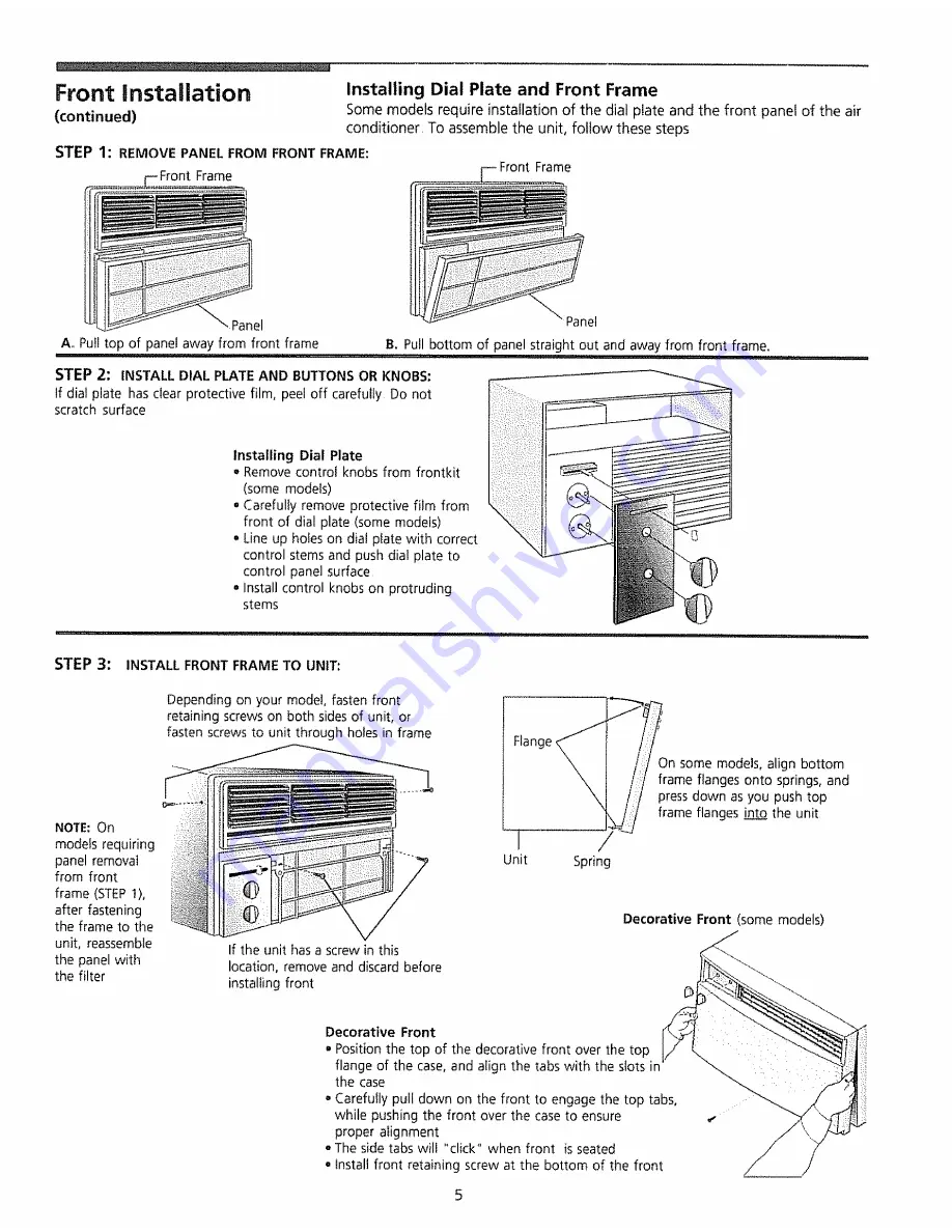 Kenmore 25378055890 Owner'S Manual Download Page 5