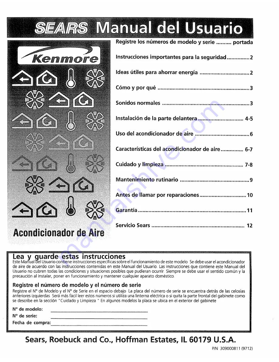 Kenmore 25378055890 Owner'S Manual Download Page 13