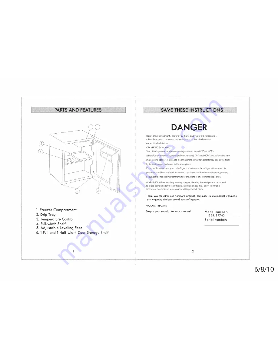 Kenmore 255.99742 Use & Care Manual Download Page 2