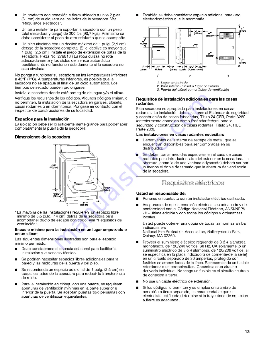 Kenmore 27 IN. (69 CM) Скачать руководство пользователя страница 13