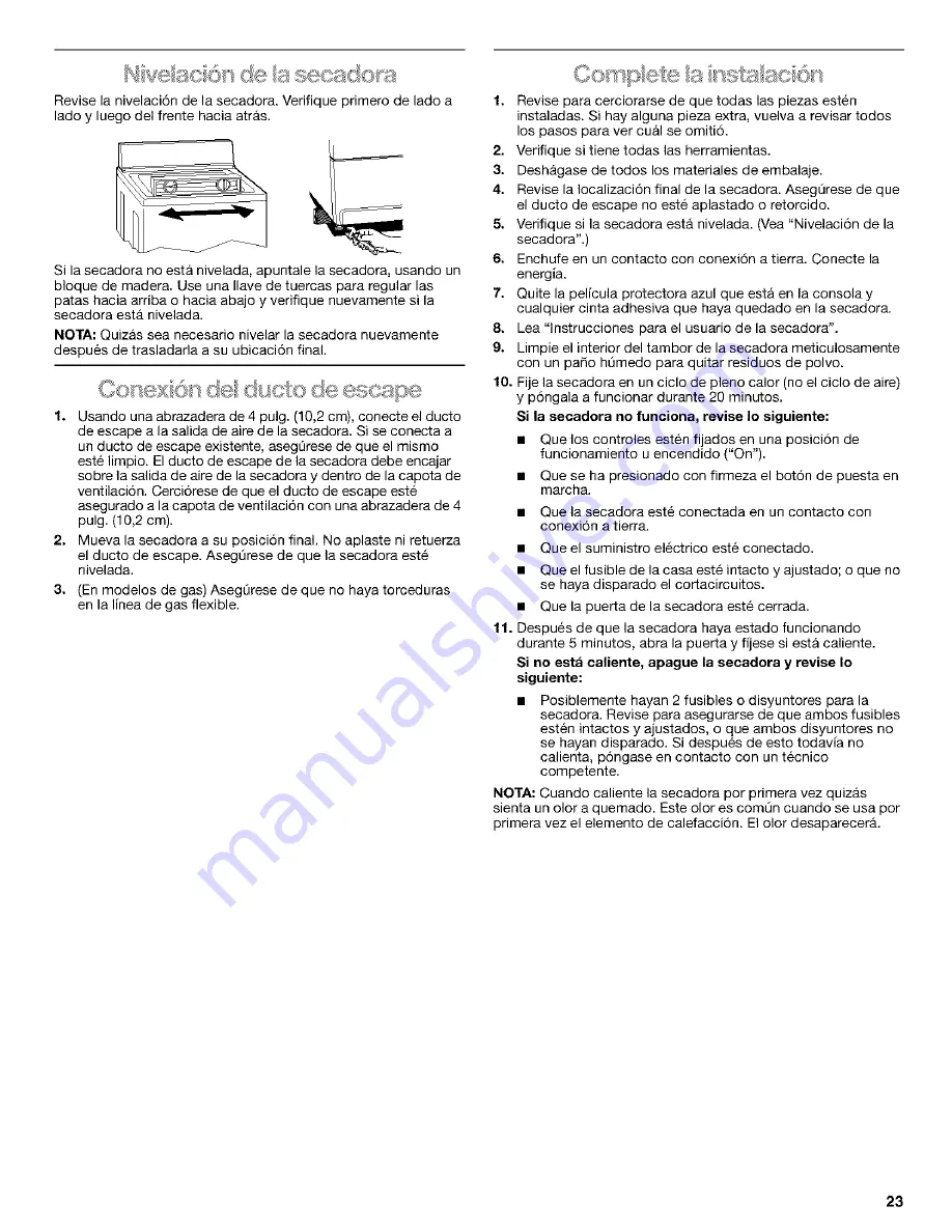 Kenmore 27 IN. (69 CM) Installation Instructions Manual Download Page 23