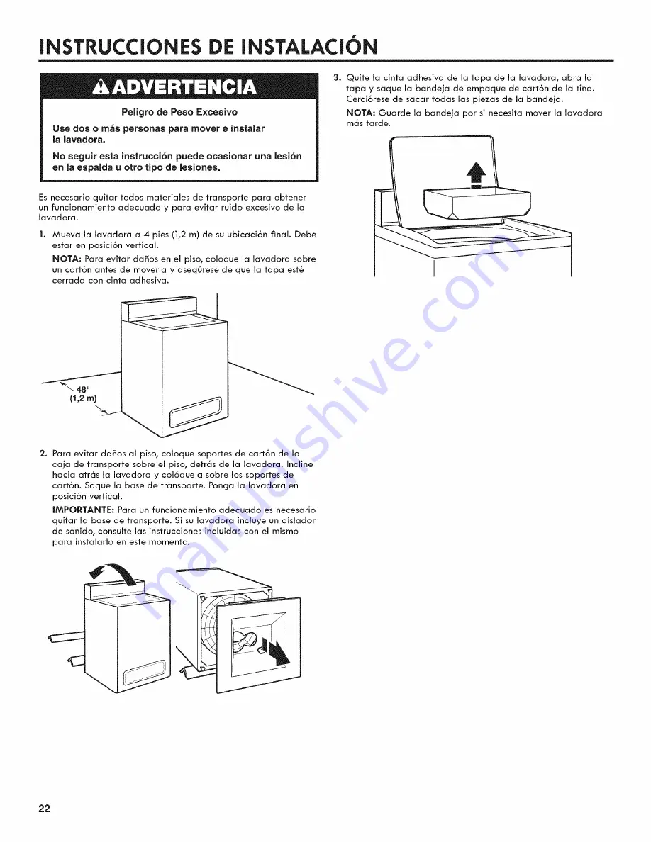 Kenmore 27122310, 2992310 Скачать руководство пользователя страница 22