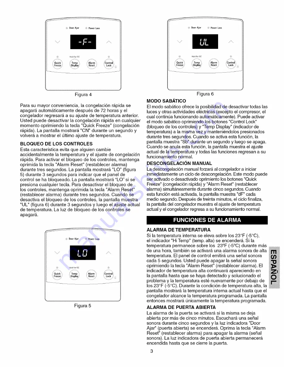 Kenmore 2845 - 13.7 cu. Ft. Upright Freezer Control Manual Download Page 6