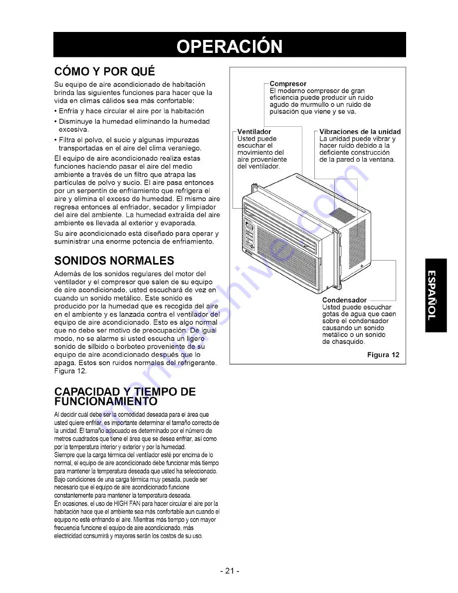 Kenmore 300 BTU Single Room Air Conditioner Скачать руководство пользователя страница 21