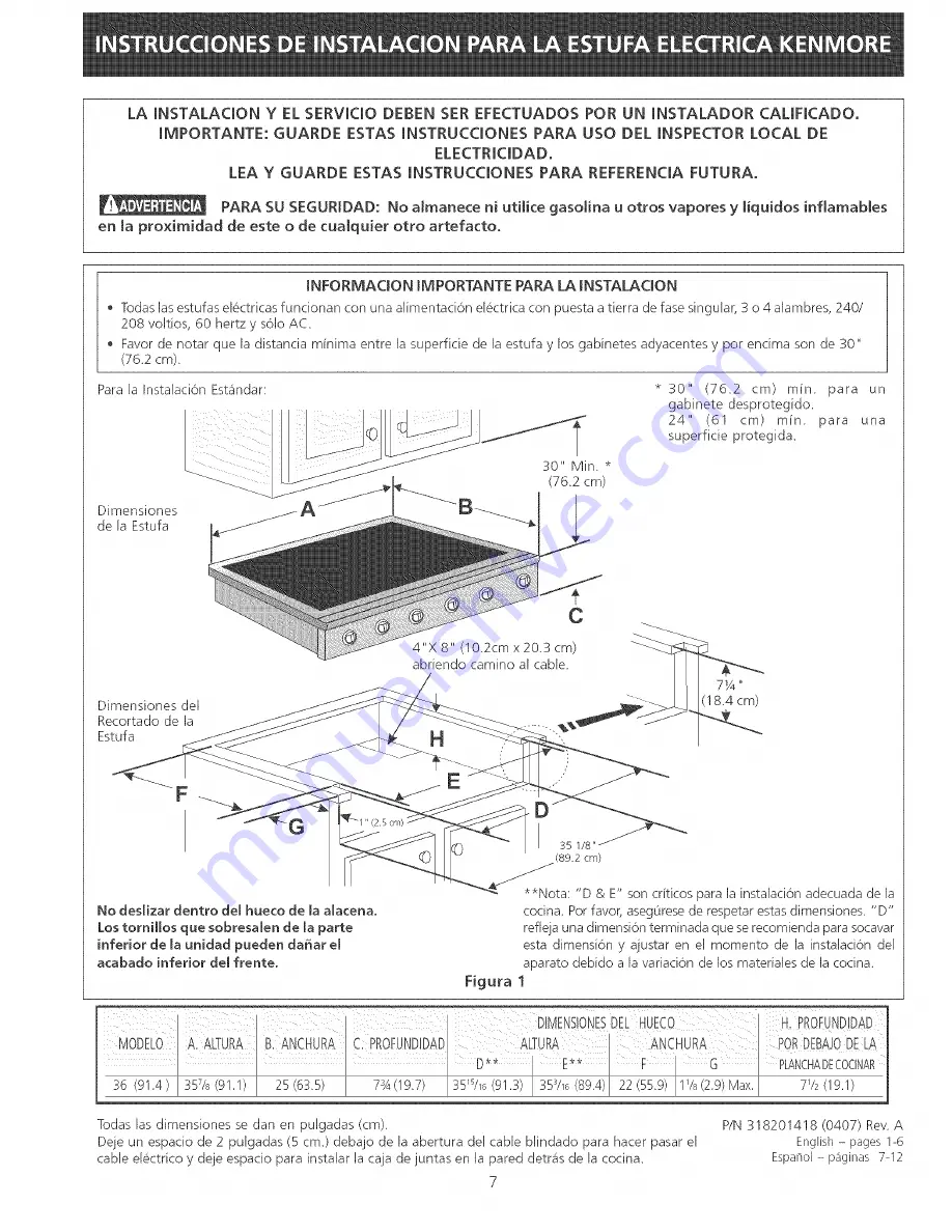 Kenmore 318201418 Скачать руководство пользователя страница 7