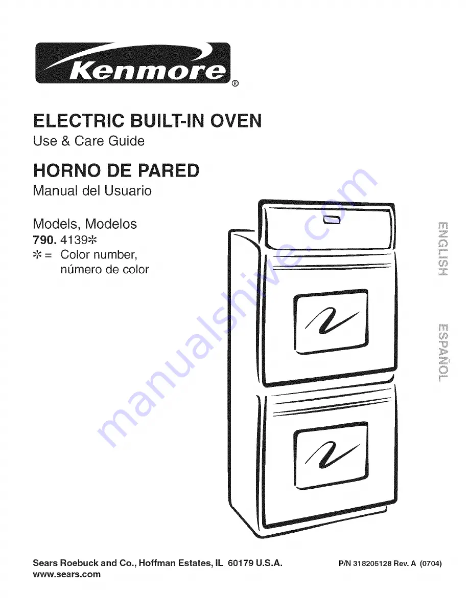 Kenmore 318205128 Use And Care Manual Download Page 1