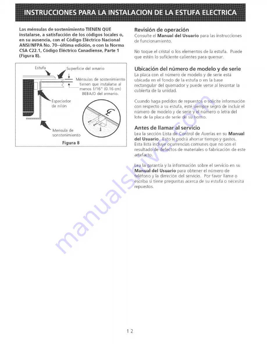 Kenmore 3182C1412 Installation Instructions Manual Download Page 12