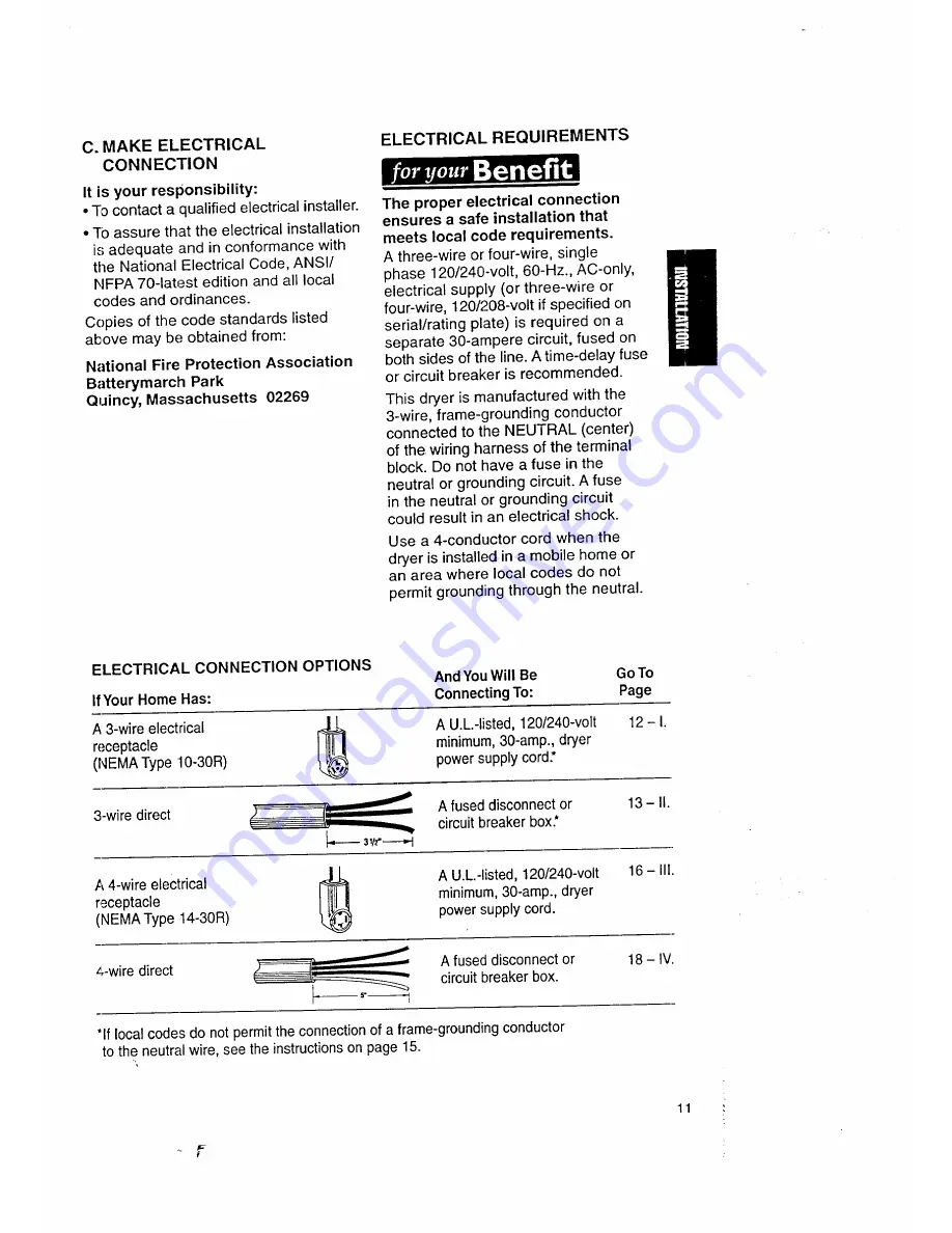 Kenmore 3405602 Owner'S Manual And Installation Instructions Download Page 11