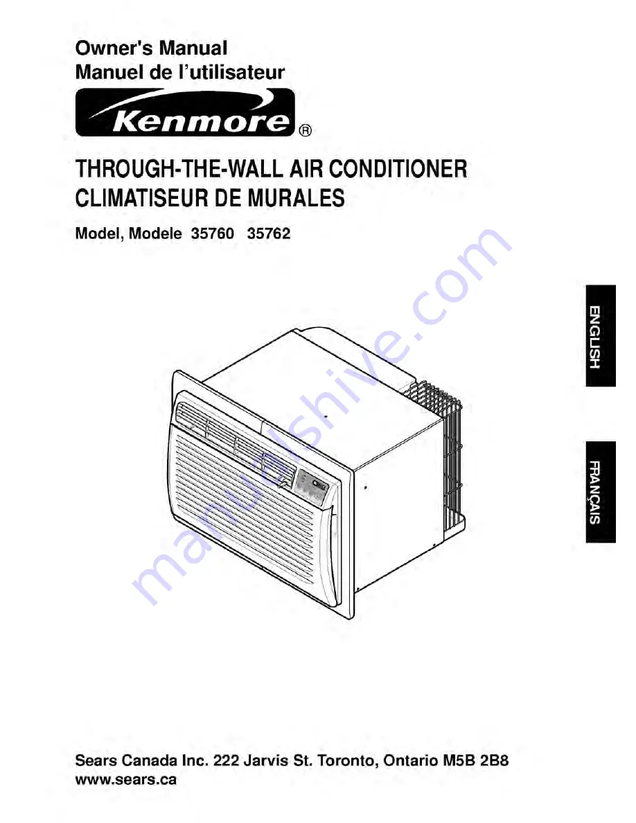 Kenmore 35760 Owner'S Manual Download Page 1