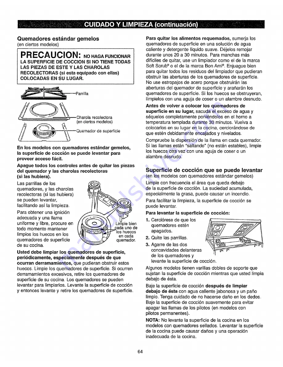 Kenmore 362.6112 Series Use & Care Manual Download Page 64