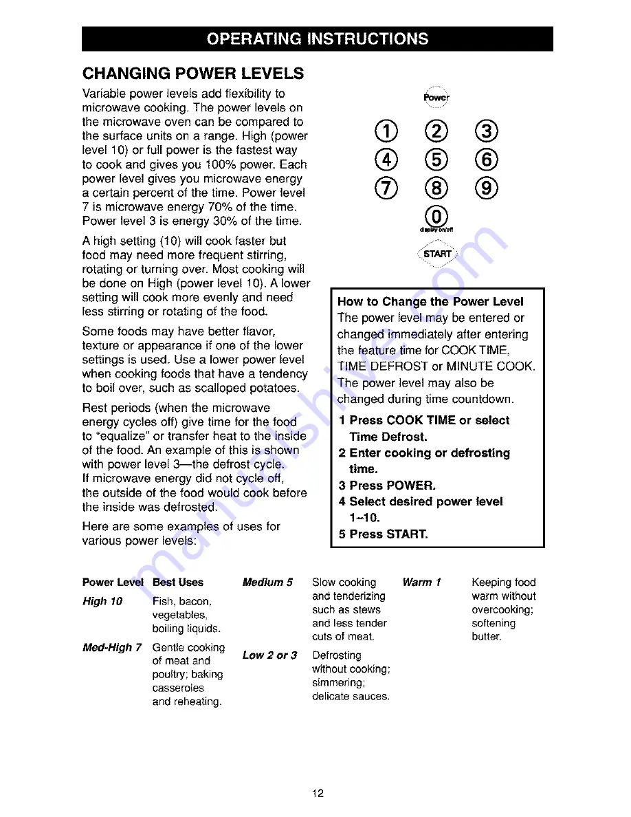 Kenmore 363.6270 Series Use & Care Manual Download Page 12