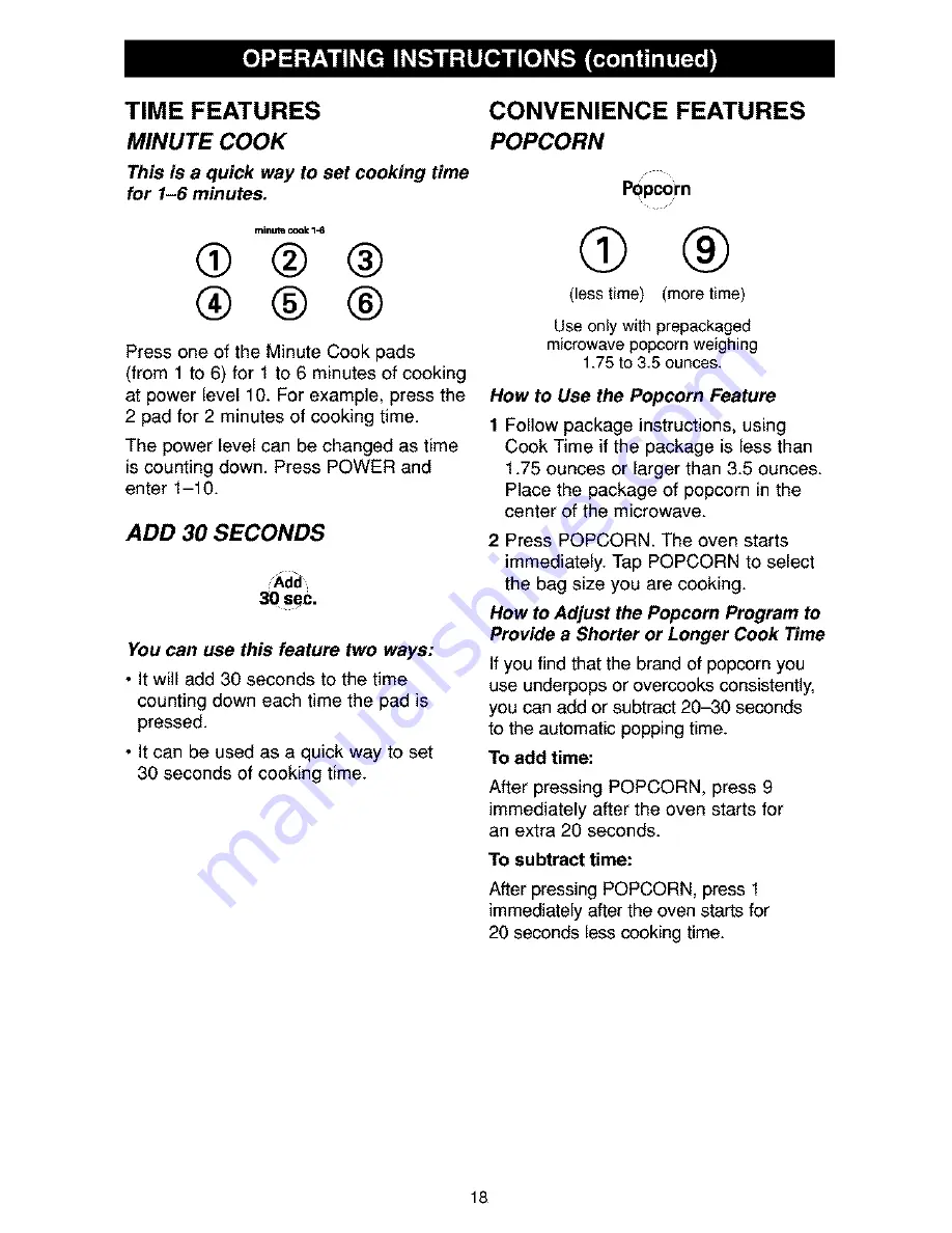 Kenmore 363.6270 Series Use & Care Manual Download Page 18